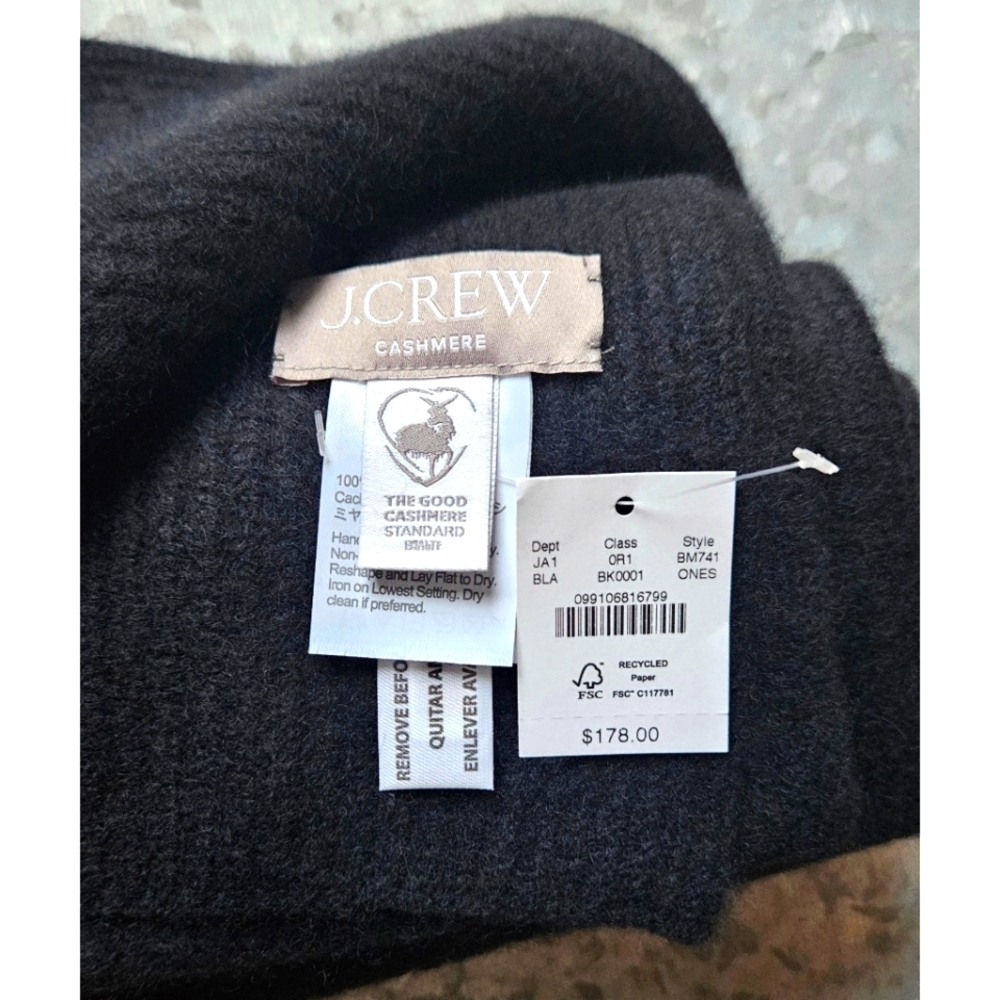 J.Crew Ribbed Cashmere Scarf - Picture 4 of 4